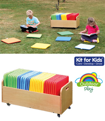 Rainbow Square Cushions & Tuf 2 Trolley Set of 32