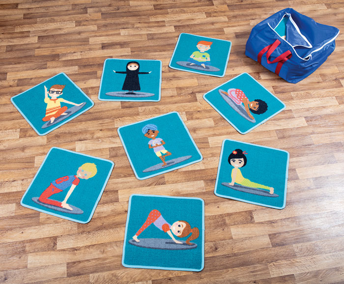 Yoga Position Indoor/Outdoor Mini Placement Mats (with Free Holdall)