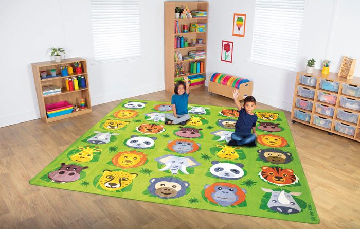 Zoo Conservation Large Square Placement Carpet - 3m x 3m