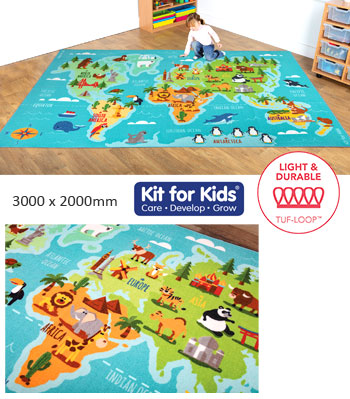 Animals & Places of the World Carpet 3m x 2m