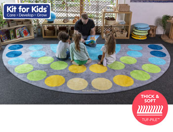 Lake Large Semi-Circle Placement Carpet 4m x 2m