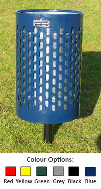 Perforated Metal Bin - Post Mounted