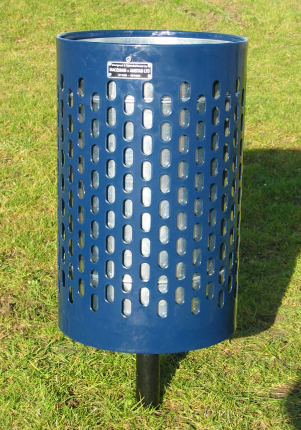 Perforated Metal Bin - Post Mounted