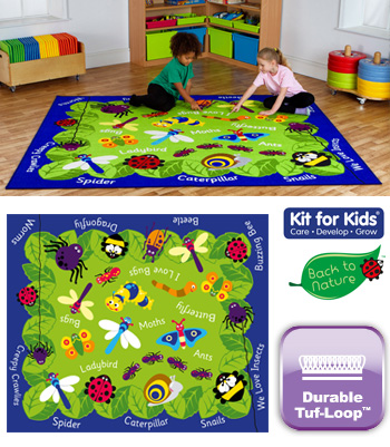 Back To Nature Mini Beasts Carpet - 2.4m x 2m