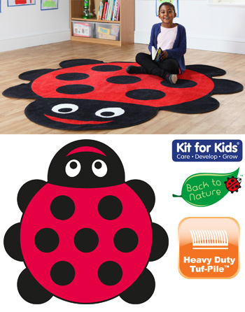 Back To Nature Ladybird Shaped Indoor Carpet - 2m Diameter