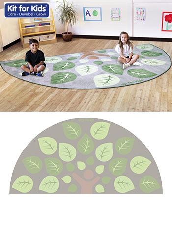 Natural World Semi-Circle Placement Carpet 3m x 1.5m