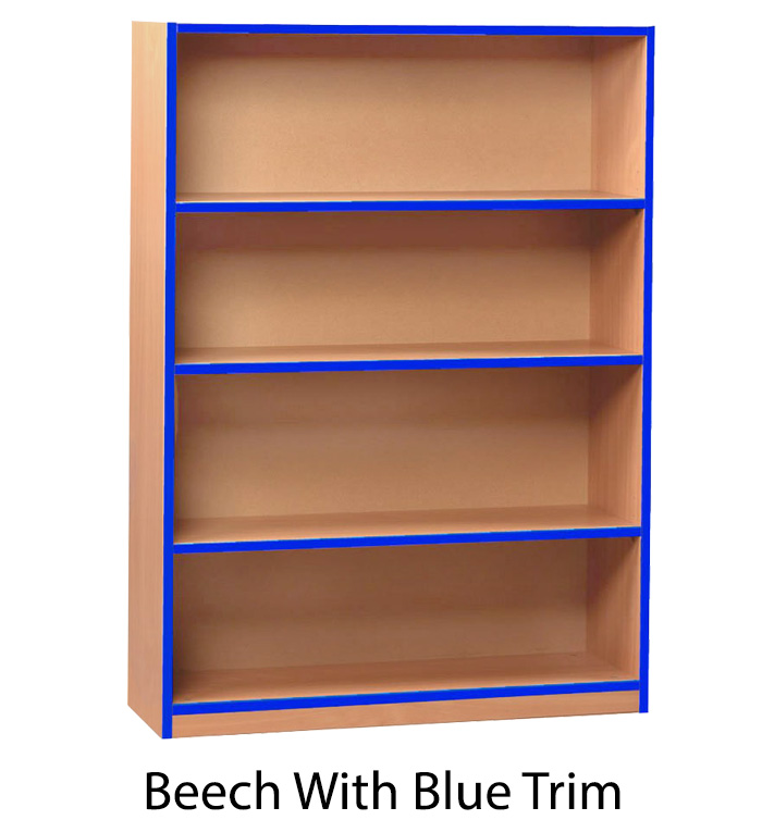 Open Colour Front Bookcase - 1250mm