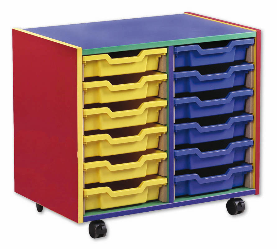 Multicolour 12 Shallow Tray Unit