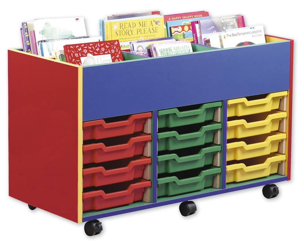 Multicolour 6 Bay 12 Shallow Tray Kinderbox