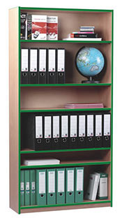 Open Colour Front Bookcase - 1800mm