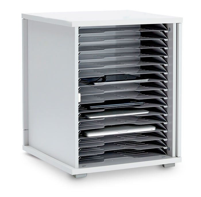 LapCabby Lyte 16 Single Door Static Metal Shelf - Dual USB