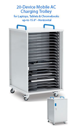 LapCabby Lyte 20 Single Mobile Metal Shelf