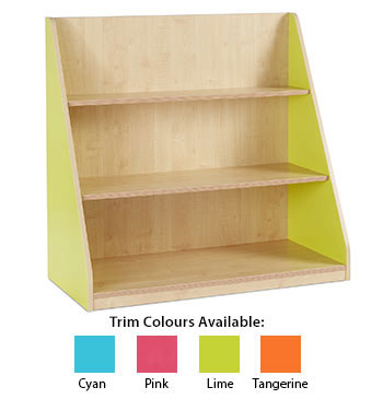 Bubblegum Single Sided Library Unit With 2 Fixed Straight Shelves