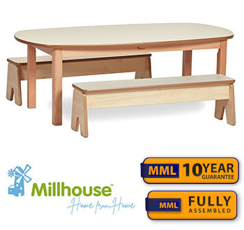 Millhouse Dining Table & Benches