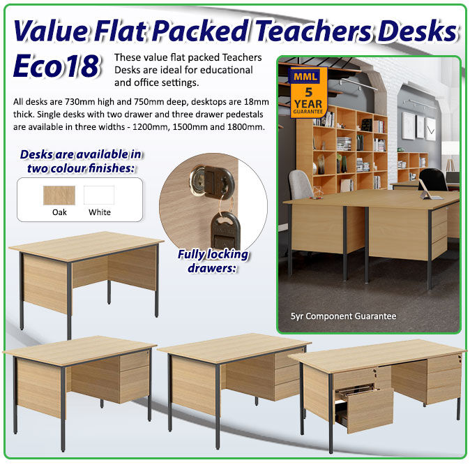 value flat Packed office desks
