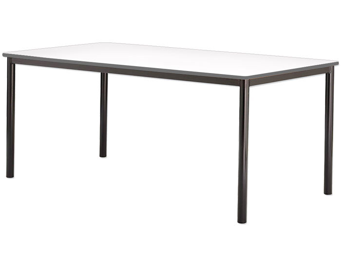 Rectangular Budget Canteen Dining Table - (Dark Grey Spray Polyurethane Edge)