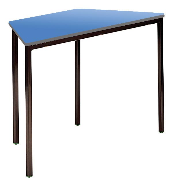 Classroom Contract Spiral Stacking Trapezoidal Table - Spray Polyurethane Edge