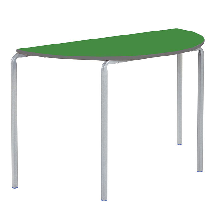 Contract Classroom Tables - Slide Stacking Semi-Circular Table with Spray Polyurethane Edge