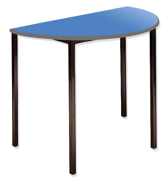 Classroom Contract Spiral Stacking Semi Circular Table - Spray Polyurethane Edge