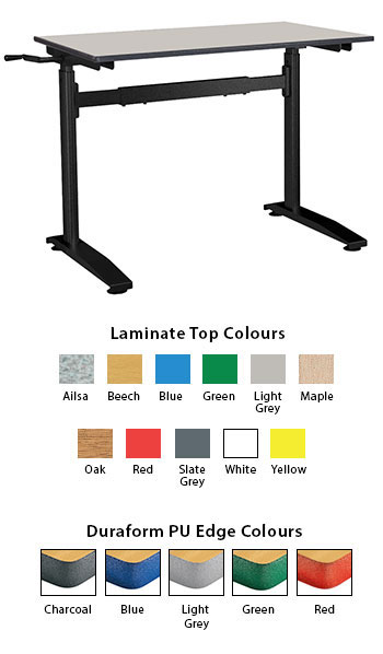 HA600 Height Adjustable Table - MDF Top And Duraform Spray PU Edge