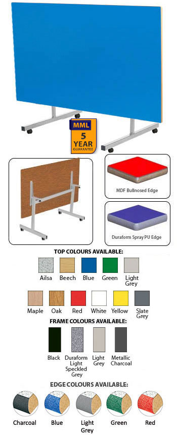 Rectangular Tilt Top Dining Table - 1200mm x 900mm