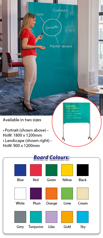 Mobile Magnetic Glass Writing Board