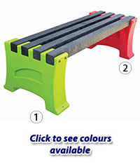 Multicoloured Bench - 2 Person