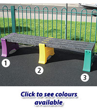 Multicoloured Bench - 3 Person