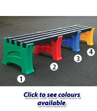 Multicoloured Bench - 4 Person