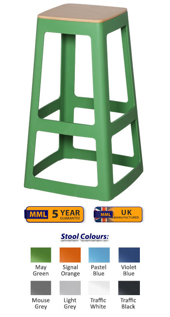 Origin Base Stool (High) - Beech Ply Seat