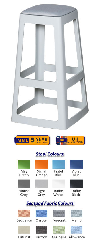 Origin Base Stool (High) - Upholstered Seat