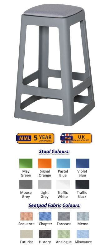 Origin Base Stool (Mid) - Upholstered Seat