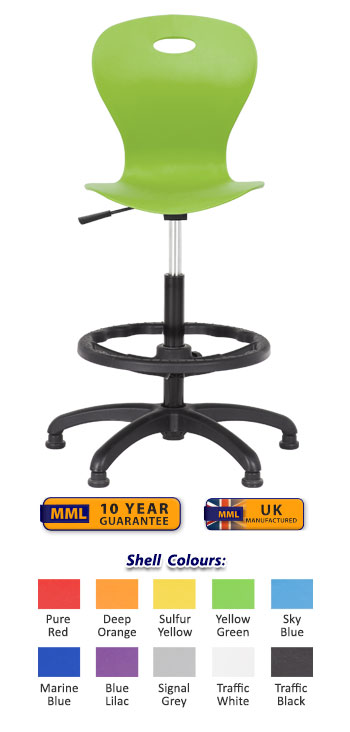 Origin Lotus Task Stool - Nylon Base with Glides