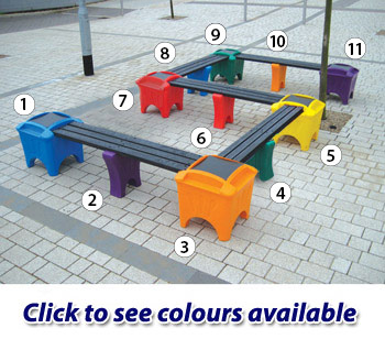 Outdoor Modular Seating - S Shape