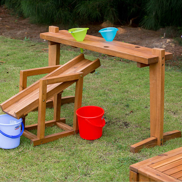 Outdoor Rack For Funnels and Slide - Includes 3 Buckets and Funnels