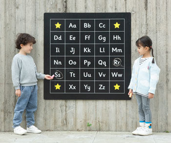 Alphabet Chalkboard - Letters A-Z (1000mm x 1000mm)
