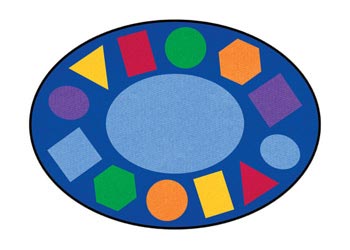 Geometric Oval Learning Rug - 2.8m x 1.9m