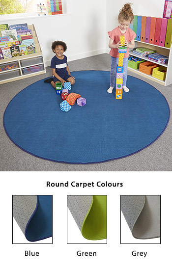 Plain Colour Round Carpet 