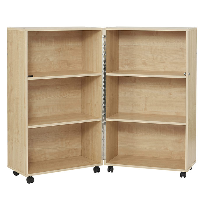 Maple Mobile Foldaway Bookcase 