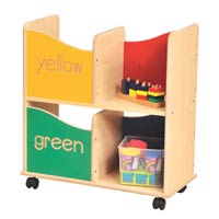 Multicoloured Book Storage Unit