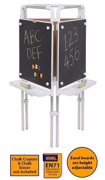 Tikk Tokk - 3 Sided Easel Set (with 3 Magnetic Chalkboards)
