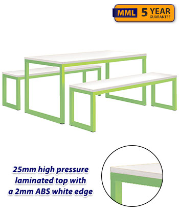 Pastel Dining Bench Set - Tangy Green