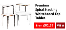 Premium Spiral Stacking Whiteboard Top Tables