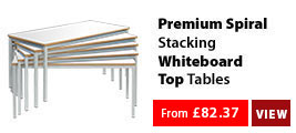 Premium Spiral Stacking Whiteboard Top Tables