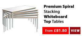 Premium Spiral Stacking Whiteboard Top Tables