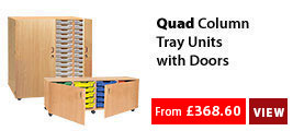 Quad Column Tray Units With Doors