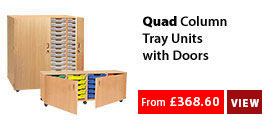 Quad Column Tray Units With Doors