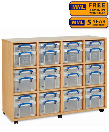 12 x 4L / 12 x 9L Really Useful Box Storage Unit