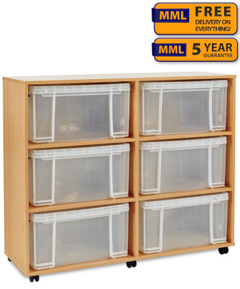 6 x 48L Really Useful Box Storage Unit