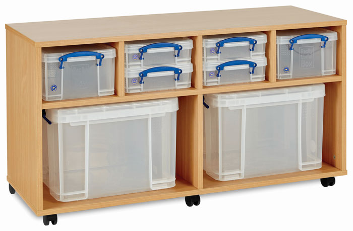 4 x 4L / 2 x 9L / 2 x 35L Really Useful Box Storage Unit